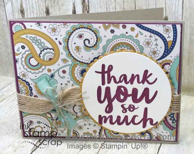 Fall Thank You with Stampin' Up! Petals & Paisley