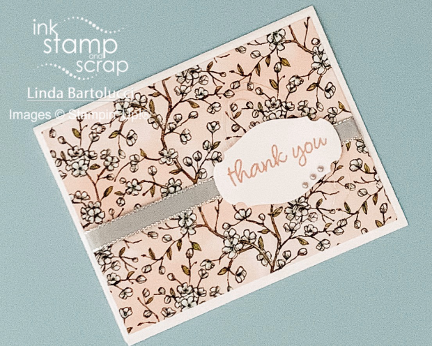 use designer series paper to make a quick thank you card