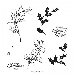 joyful holly stamp set