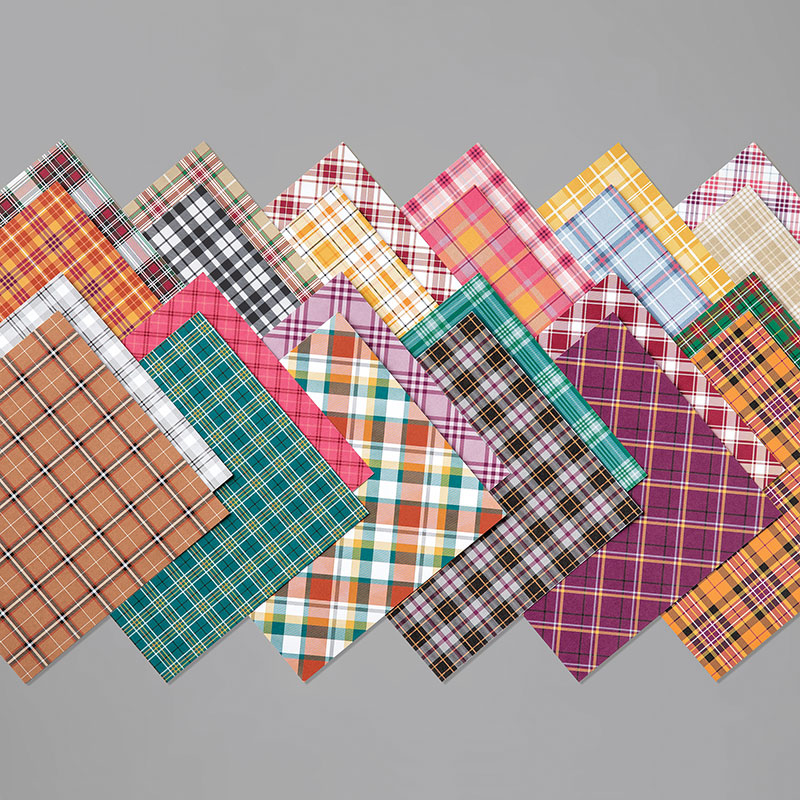 plaid tidings paper