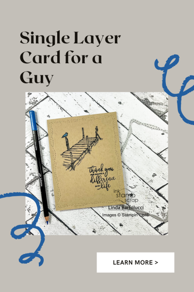 single layer card for a guy