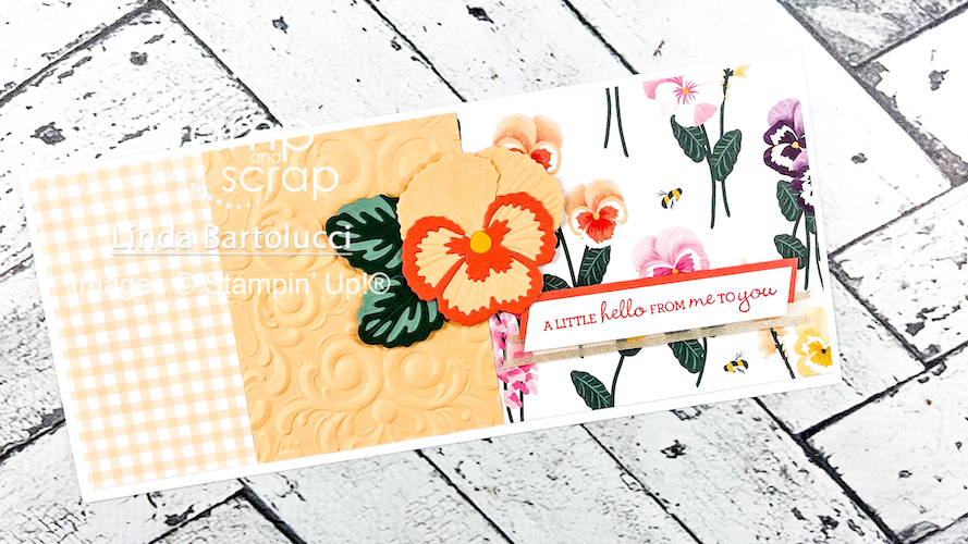 playing with new products slimline card