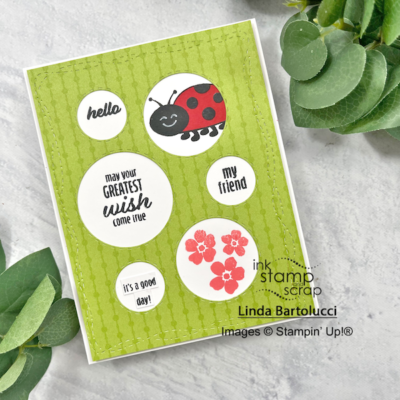 instructions to make quick ladybug card