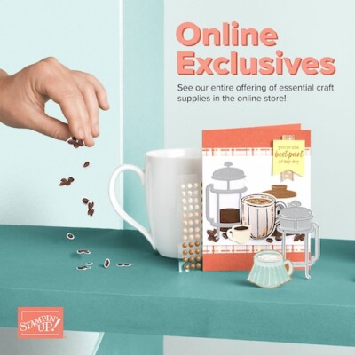 online exclusives from stampin up coffee suite