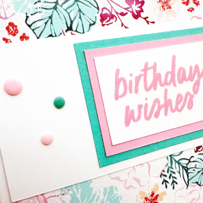 simple layers birthday card