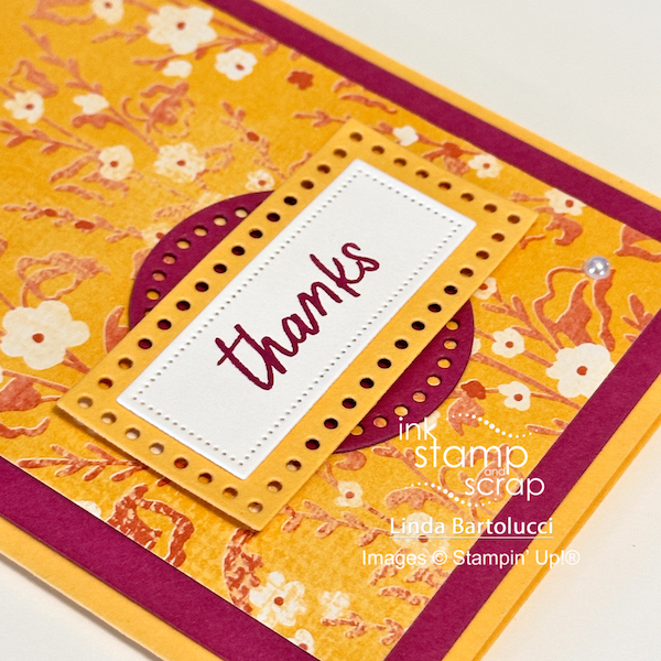 quick thanks card with dies and papers