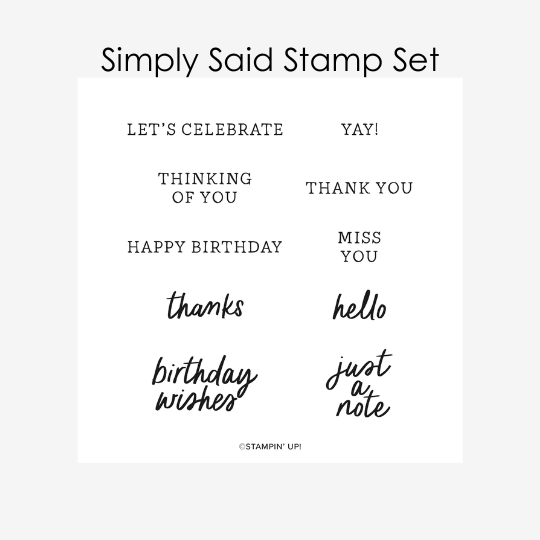 simply said stamp set