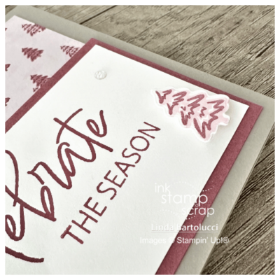 simple holiday card with cute tree