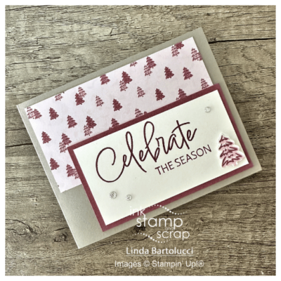 simple holiday card with celebrate the season