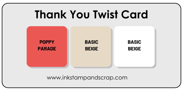 thank you twist card color combination