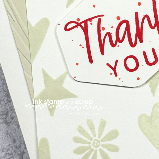 splatter close up thank you twist card