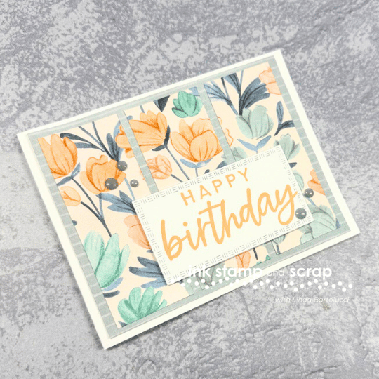 floral card with continuing pattern for background