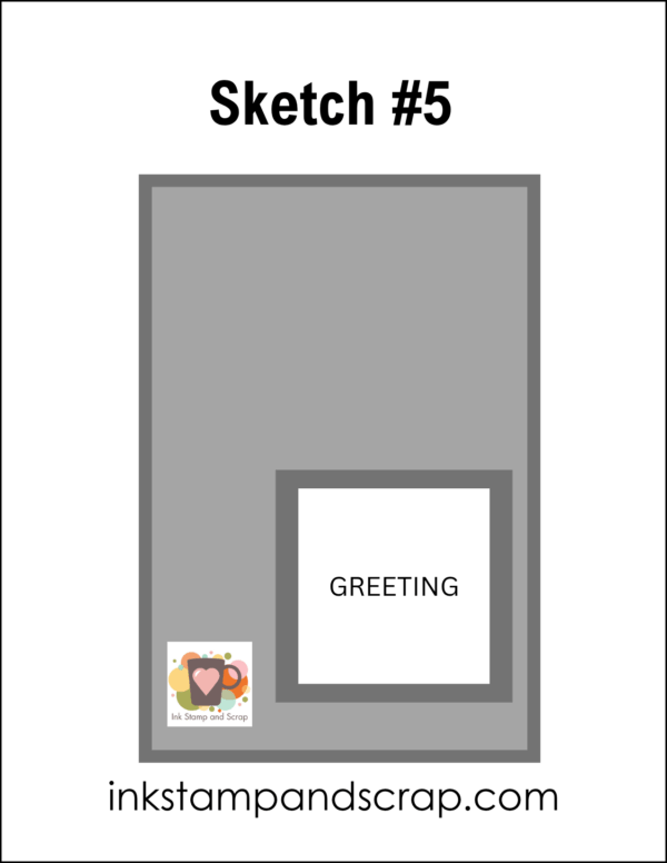 sketch five with small square for greeting