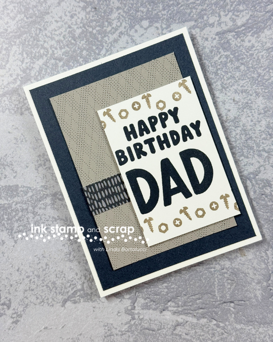 happy birthday dad card using ink stamp and scrap sketch 11